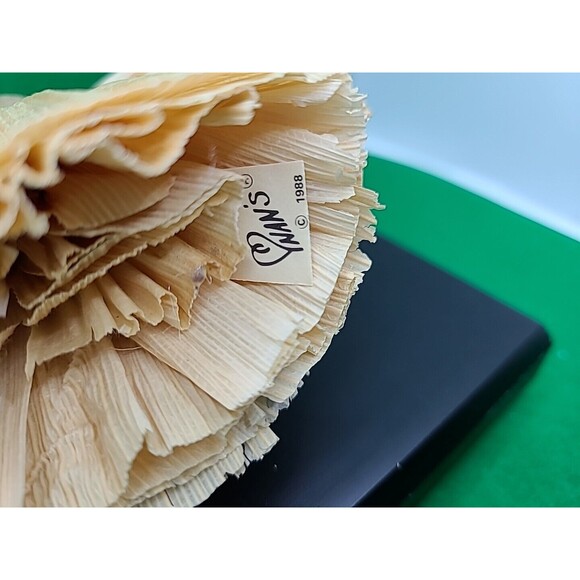 Rare Vintage 1988 Nans Corn Husk Angel Christmas Ornament 4 inches Tall with Tag - Picture 8 of 9